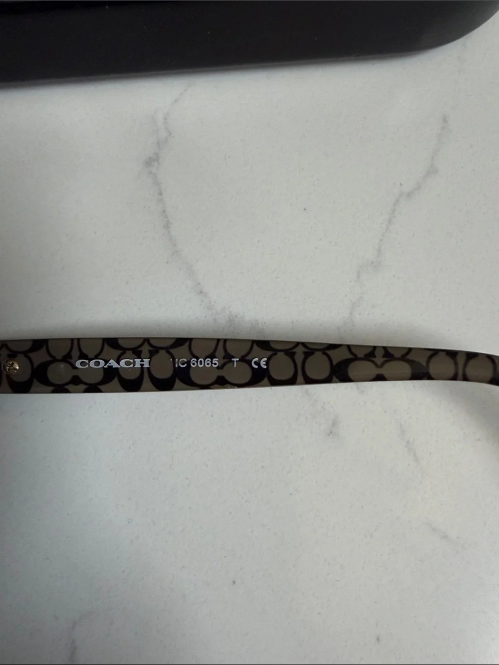 Coach Brown Logo-Pattern Rectangular Eyeglass Frames- HC6065 5291